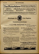 Seite 1 von ADAC Motorfahrer Nr. 40 / 1917 vom 06.10