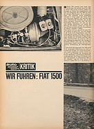 Testbericht: Wir fuhren - Fiat 1500 (auto motor und sport / Nr. 8 / 1964 - Seite 40)