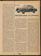 Testbericht: Wir fuhren - Mercedes-Benz 219 (Hydrak) (auto motor und sport / Nr. 1 / 1958 - Seite 21)