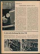 Testbericht: Test Mercedes-Benz 170 V (auto motor und sport / Nr. 13 / 1952 - Seite 410)