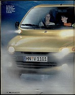 Testbericht: Zurück in die Zukunft - Fiat Multipla (ADAC Motorwelt Nr. 2 vom 1. Februar 1999 - Seite 14)
