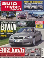 Seite  von Übersicht: auto motor und sport / Nr. 23 / 2006 - Titelseite