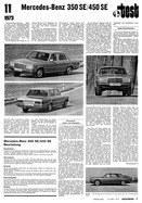 Testbericht: Test Mercedes-Benz 350 SE / 450 SE (AR-Zeitung Nr. 17 / 1973 vom 12.Apr.1973 - Seite 17)