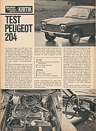 Testbericht: Test Peugeot 204 (auto motor und sport / Nr. 21 / 1965 - Seite 30)