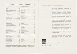 Opel Rekord A - Bedienungsanleitung (1963) - Seiten 2 und 3