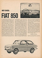 Testbericht: Wir fuhren - Fiat 850 (auto motor und sport / Nr. 9 / 1964 - Seite 20)
