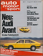 Seite 1 von auto motor und sport Nr. 17 / 1977