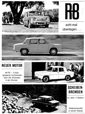 Renault R8 - Verkaufsprospekt (1962)