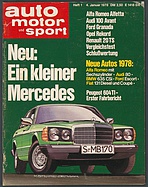 Seite 1 von auto motor und sport Nr. 1 / 1978