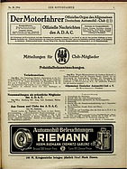Seite 1 von ADAC Motorfahrer Nr. 38 / 1916 vom 16.09