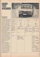 Testbericht: Favorit aus Frankreich - Dauertestkalender: Alfa Romeo Giulia Super, Fiat 124, VW 1500 (auto motor und sport / Nr. 23 / 1967 - Seite 49)