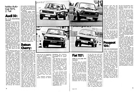 Acht Tausender im Examen - grosser Vergleichstest der Kleinen (Teil 2) - Hobby 2/1975 - Seiten 14 und 15