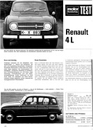 Testbericht: Test Renault 4 L - Motor Rundschau 8/1968 - Seite 298