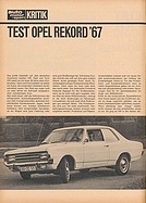 Testbericht: Test Opel Rekord 1967 (auto motor und sport / Nr. 23 / 1966 - Seite 32)