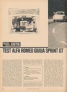 Testbericht: Test Alfa Romeo Giulia Sprint G (auto motor und sport / Nr. 11 / 1964 - Seite 22)