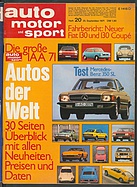 Seite 1 von auto motor und sport Nr. 20 / 1971