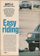 Testbericht: Easy Riding - Test Oldsmobile Cutlass Salon (auto motor und sport / Nr. 6 / 1974 - Seite 70)