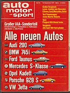 Seite 1 von auto motor und sport Nr. 19 / 1979