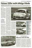 Testbericht: Heisser Käfer sucht zittrige Hände - Fahrbericht VW New Beetle RSI (AR-Zeitung Nr. 14 / 2000 vom 6. April 2000 - Seite 7)