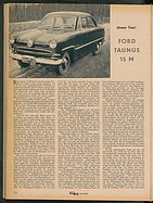 Testbericht: Unser Test - Ford Taunus 15M (auto motor und sport / Nr. 9 / 1955 - Seite 12)