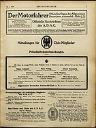 Seite 1 von ADAC Motorfahrer Nr. 4 / 1916 vom 22.01
