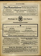 Seite 1 von ADAC Motorfahrer Nr. 51 / 1917 vom 22.12