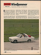 Testbericht: Windjammer - Kurztest Opel Kadett Aero (auto motor und sport / Nr. 17 / 1976 - Seite 64)