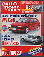 Seite  von Übersicht: auto motor und sport / Nr. 4 / 1991 - Titelseite