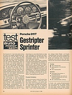Testbericht: Gestripter Sprinter - Porsche 911 T (auto motor und sport / Nr. 11 / 1968 - Seite 36)