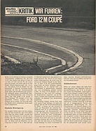 Testbericht: Wir fuhren - Ford 12M Coupe (auto motor und sport / Nr. 25 / 1964 - Seite 18)