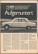 Testbericht: Aufgemuntert - Test Peugeot 304 S (auto motor und sport / Nr. 5 / 1973 - Seite 96)
