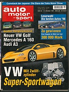 Seite  von Übersicht: auto motor und sport / Nr. 22 / 1997 - Titelseite
