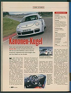 Testbericht: Kanonen-Kugel - Schon gefahren - VW Beetle RSI (auto motor und sport / Nr. 8 / 2000 - Seite 72)