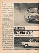 Testbericht: Die deutsche Giulia - Test BMW 1600-2 (auto motor und sport / Nr. 11 / 1966 - Seite 20)
