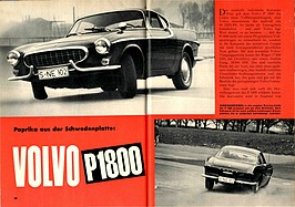 Testbericht: Paprika aus der Schwedenplatte - Volvo P 1800 - Hobby 8/1962 - Seiten 44 und 45