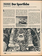 Testbericht: Der Sportliche Kurztest - Mercedes 350 SE (auto motor und sport / Nr. 8 / 1977 - Seite 124)