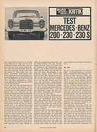 Testbericht: Test Mercedes-Benz 200, 230, 230S (auto motor und sport / Nr. 24 / 1965 - Seite 18)