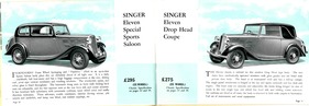 Singer Cars - Gesamtprogramm 1935 - Seiten 10 und 11
