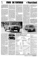 Testbericht: Kurztest Mini De Tomaso (AR-Zeitung Nr. 31 / 1978 vom 27.Jul.1978 - Seite 25)