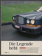 Testbericht: Die Legende bebt - Fahrbericht Bentley Continental T (auto motor und sport / Nr. 15 / 1996 - Seite 132)