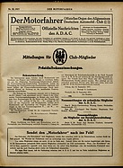 Seite 1 von ADAC Motorfahrer Nr. 38 / 1917 vom 22.09