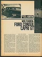 Testbericht: Wir fuhren - Ford Capri GT (auto motor und sport / Nr. 17 / 1963 - Seite 24)