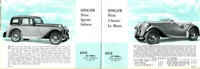 Singer Cars - Gesamtprogramm 1935 - Seiten 24 und 25