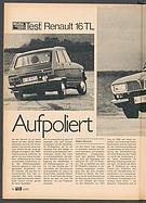 Testbericht: Aufpoliert - Renault 16 TL (auto motor und sport / Nr. 14 / 1971 - Seite 86)