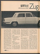 Testbericht: Zugmaschine - Alfa Romeo 2000 (auto motor und sport / Nr. 15 / 1971 - Seite 26)