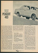 Testbericht: Test Peugeot 403 (auto motor und sport / Nr. 1 / 1960 - Seite 12)