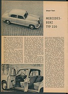 Testbericht: Unser Test - Mercedes-Benz Typ 220 (auto motor und sport / Nr. 1 / 1956 - Seite 12)