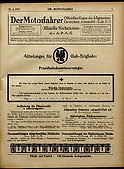 Seite 1 von ADAC Motorfahrer Nr. 41 / 1917 vom 13.10
