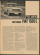Testbericht: Wir fuhren - Fiat 1500L (auto motor und sport / Nr. 23 / 1963 - Seite 25)