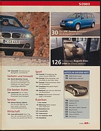 Seite 5 von Übersicht: auto motor und sport / Nr. 5 / 2003 - Titelseite